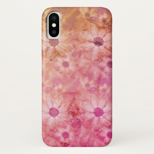 Rainbow retro daisy design Case-Mate iPhone case (Back)