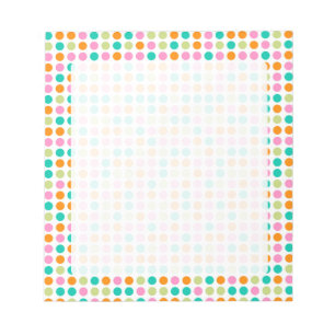 Rainbow retro polka dot pattern notepad