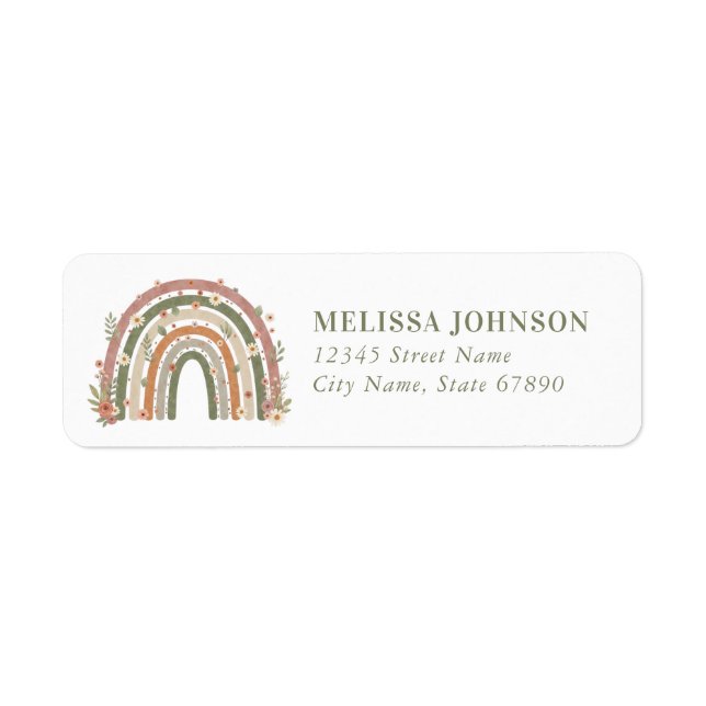 Rainbow Return Address Labels (Front)