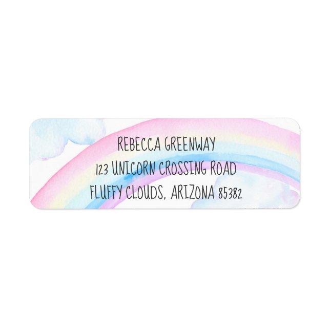 Rainbow Return Address Labels (Front)