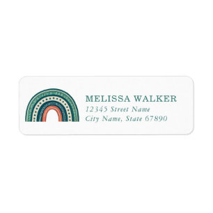 Rainbow Return Address Labels