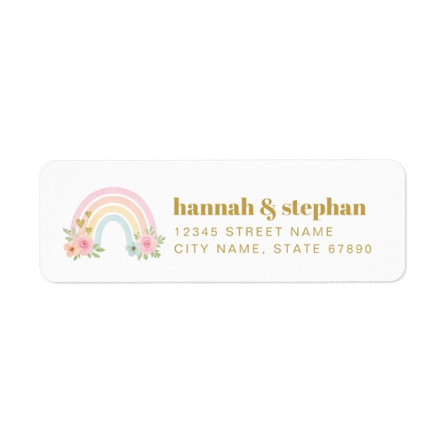 Rainbow Return Address Labels (Front)
