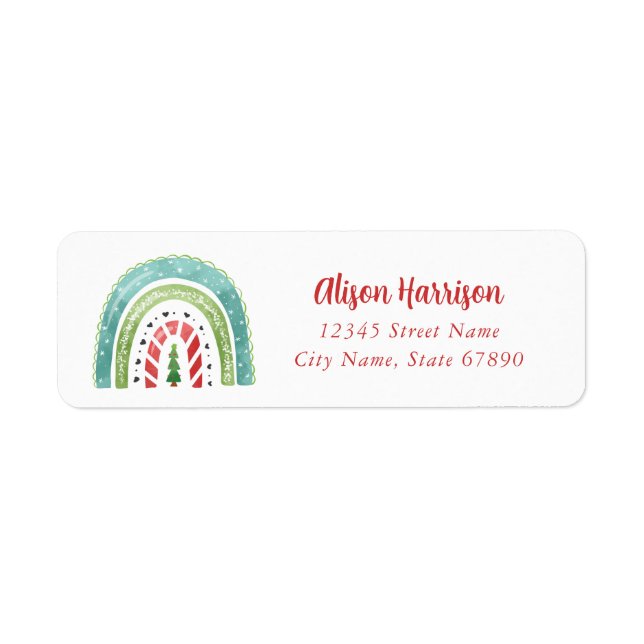 Rainbow Return Address Labels (Front)