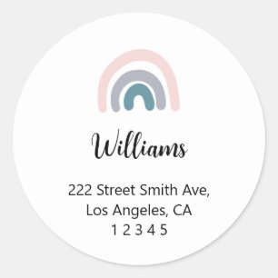Rainbow Return Address Labels