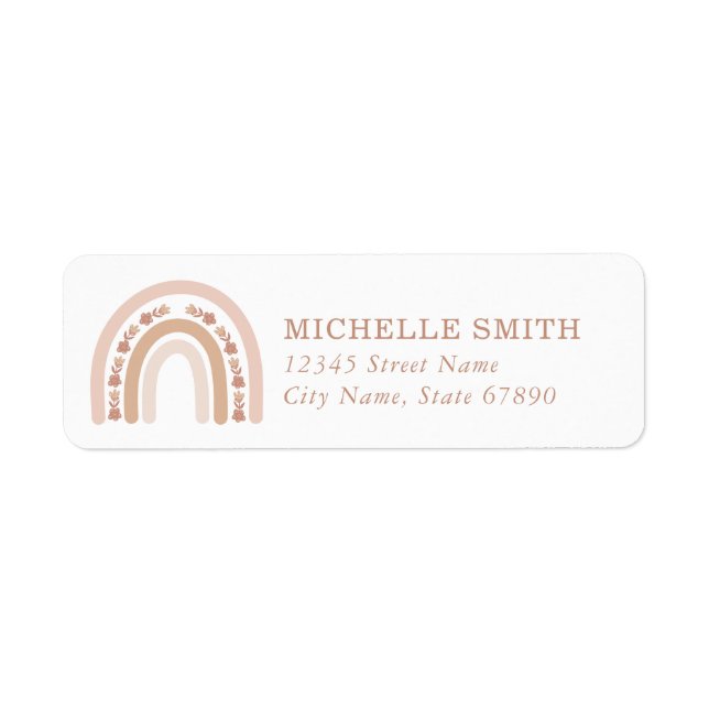 Rainbow Return Address Labels (Front)