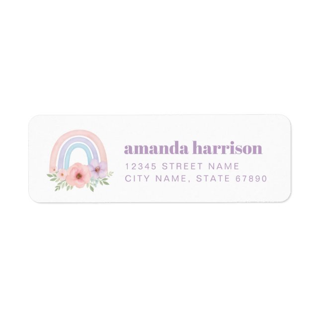 Rainbow Return Address Labels (Front)