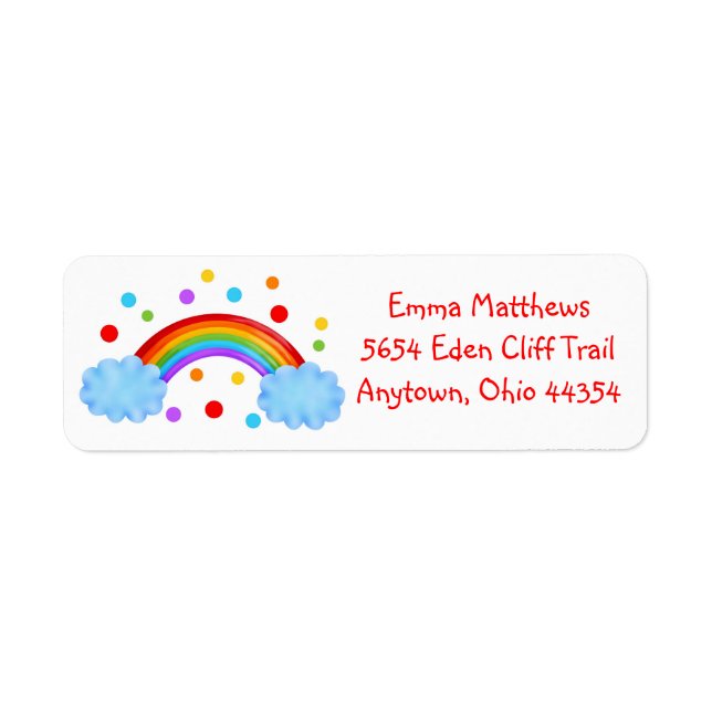Rainbow Return Address Labels (Front)