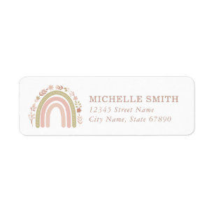 Rainbow Return Address Labels