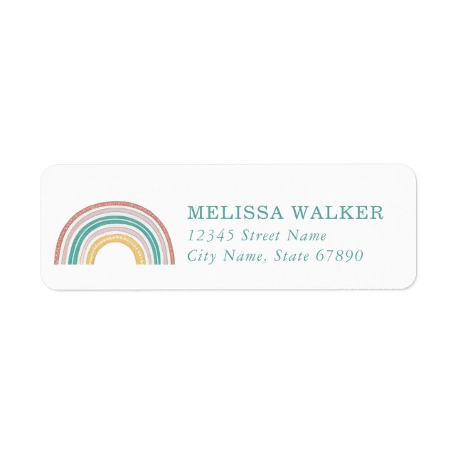 Rainbow Return Address Labels (Front)