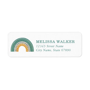 Rainbow Return Address Labels