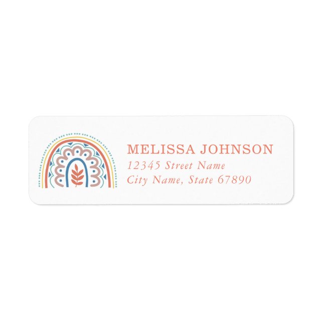 Rainbow Return Address Labels (Front)