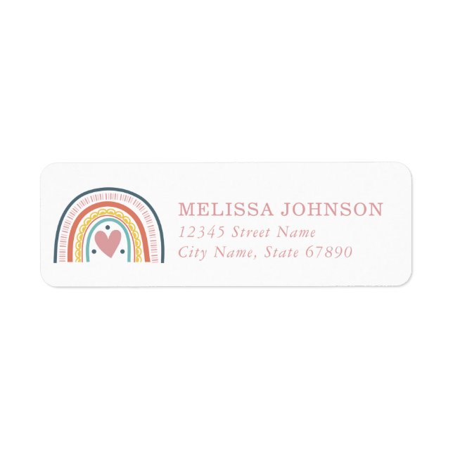 Rainbow Return Address Labels (Front)