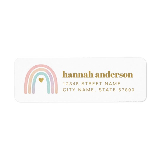 Rainbow Return Address Labels (Front)