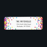 Rainbow Return Address Labels | Birthday Party<br><div class="desc">Rainbow personalized return address labels: a cute idea for mailing baby and kids' birthday party invitations! Featuring your address with fun rainbow confetti circles sprinkled at the edges of the return address label.</div>