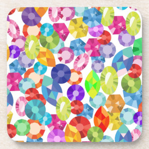 rainbow rhinestones coaster