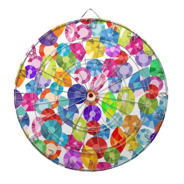 rainbow rhinestones dartboard (Front)