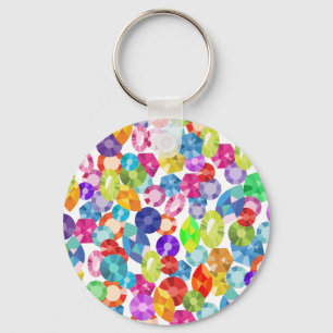 rainbow rhinestones keychain
