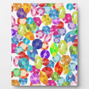 rainbow rhinestones plaque