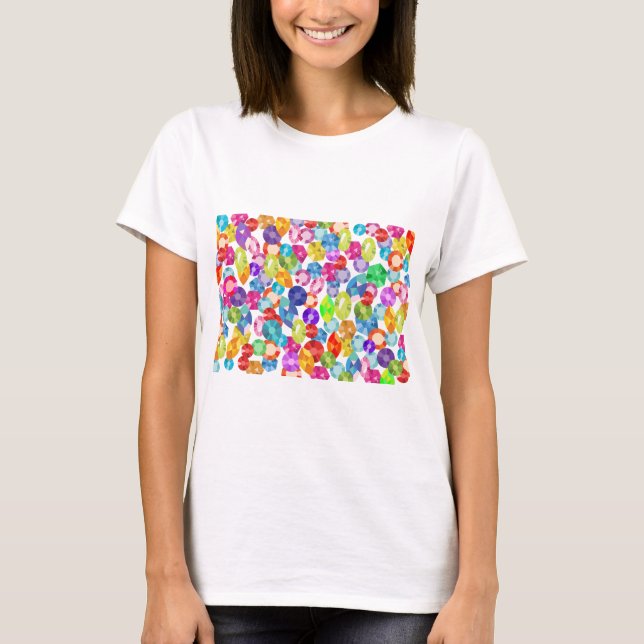 rainbow rhinestones T-Shirt (Front)