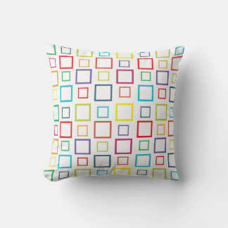 Rainbow Rhythm: Kaleidoscope of Colours Throw Pillow