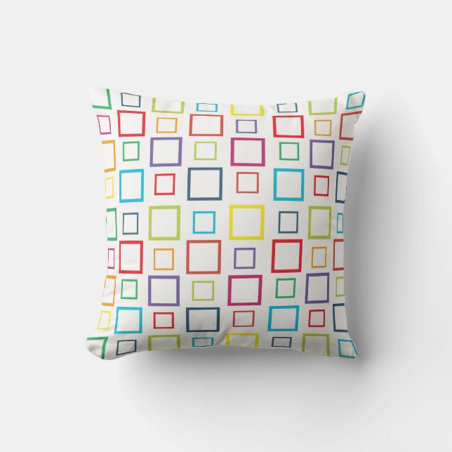 Rainbow Rhythm: Kaleidoscope of Colours Throw Pillow (Front)