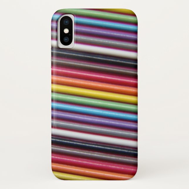 Rainbow Ribbon Cable Texture Case-Mate iPhone Case (Back)