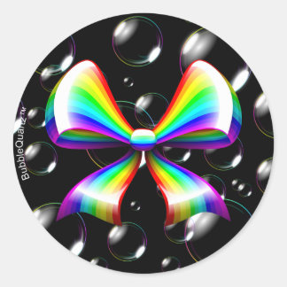Rainbow ribbon stickers