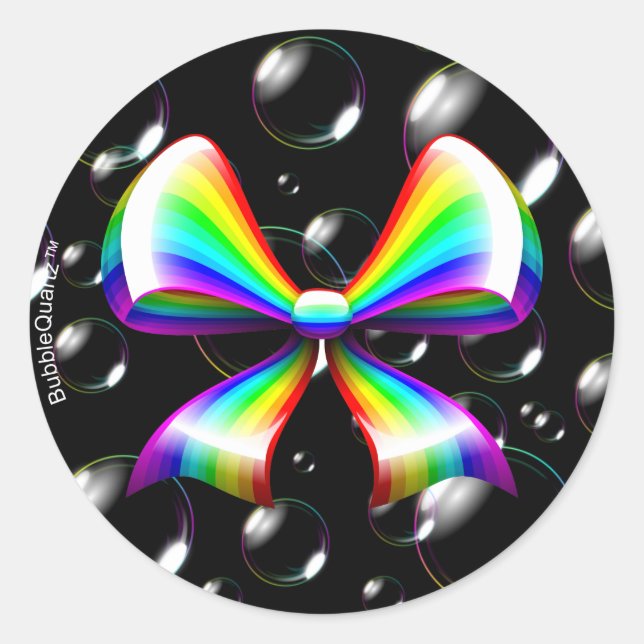 Rainbow ribbon stickers (Front)