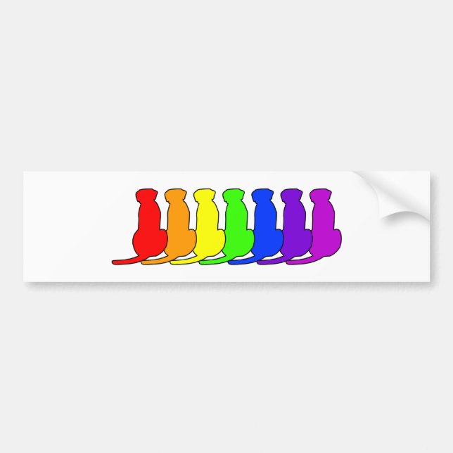 Rainbow Ridgeback Bumper Sticker (Front)