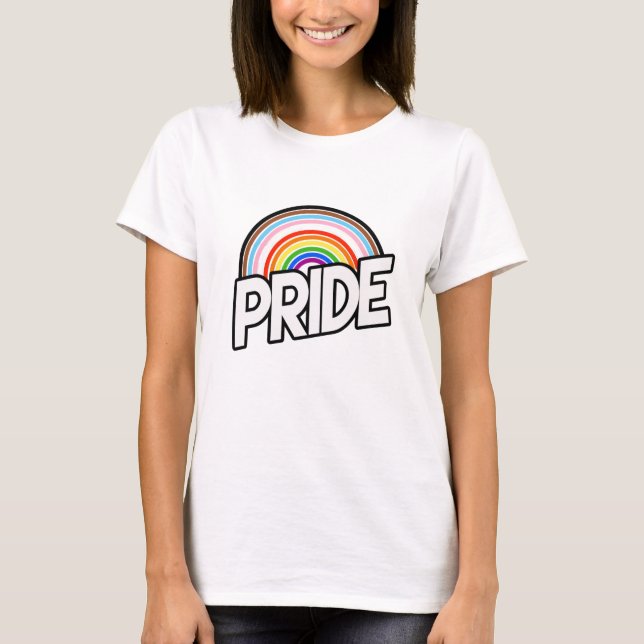 Rainbow Rings Progress Pride T-Shirt (Front)