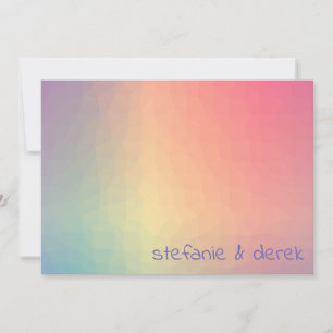 Rainbow Ripple Wedding Announcement