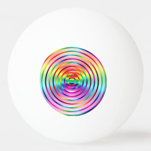 Rainbow Ripples Ping Pong Ball