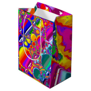 Rainbow River Fluid Art Medium Gift Bag