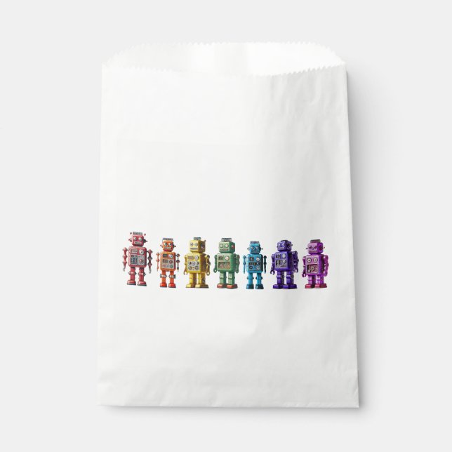 Rainbow Robots Favour Bag (Front)