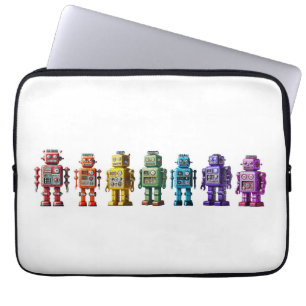 Rainbow Robots Laptop Sleeve