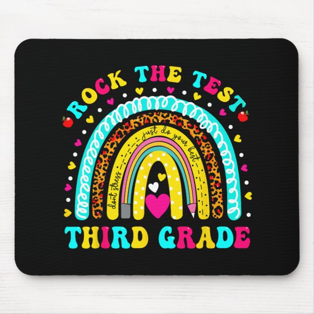 Rainbow Rock The Test Day Third Grade Testing Day  Mouse Pad (Front)