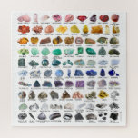 Rainbow Rocks Crystal Collection Gemstone Puzzle<br><div class="desc">Gorgeous rainbow rocks Jigsaw from my "Crystal Collection"! Featuring 90 full colour crystals, gems and minerals. Perfect for the crystal collector, geology lover, geologist, rockhound, student etc... .Not only is it a beautiful puzzle, it's also a handy geological reference guide! See more of this collection here on zazzle or at...</div>