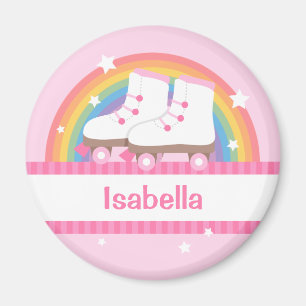 Rainbow Roller Skates For Girls Magnet