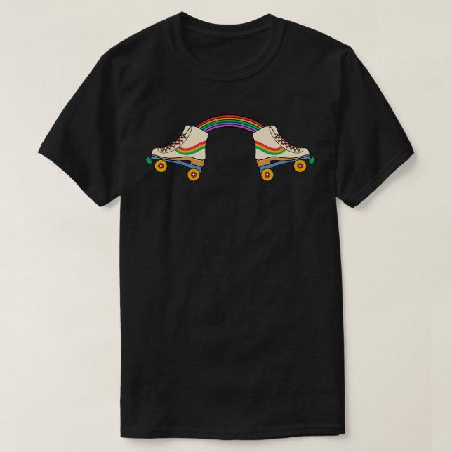 Rainbow roller skates T-Shirt (Design Front)