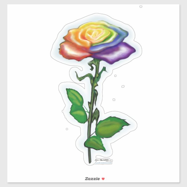 Rainbow Rose (Sheet)