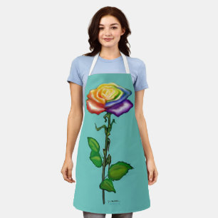 Rainbow Rose Apron