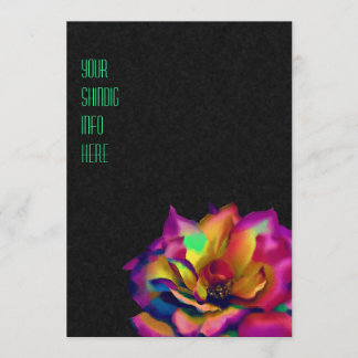 Rainbow Rose Invitation