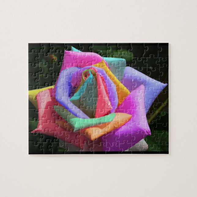 Rainbow Rose Jigsaw Puzzle (Horizontal)