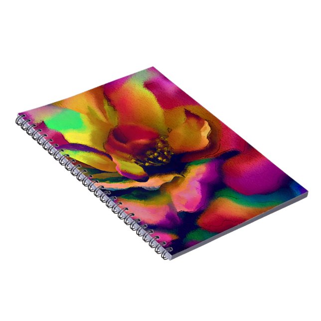 Rainbow Rose Notebook (Right Side)
