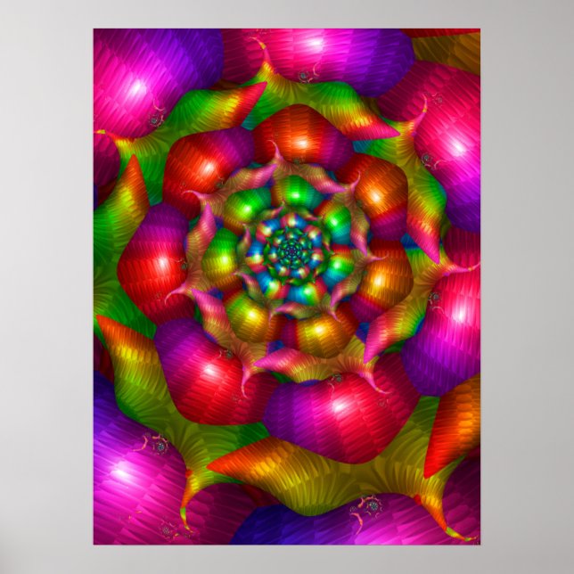 Rainbow Rose  Poster (Front)