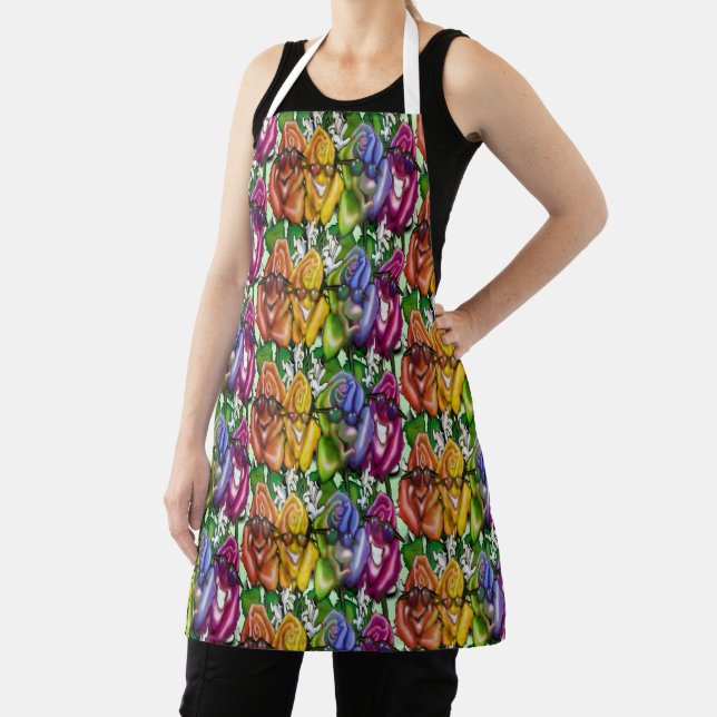Rainbow Roses Apron (Insitu)