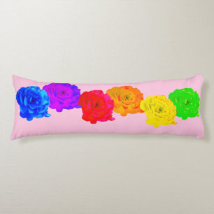 Rainbow Roses  Body Pillow