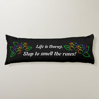 Rainbow Roses Body Pillow