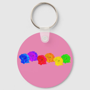 Rainbow Roses Keychain