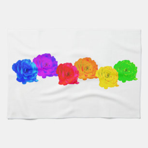 Rainbow Roses Kitchen Towel